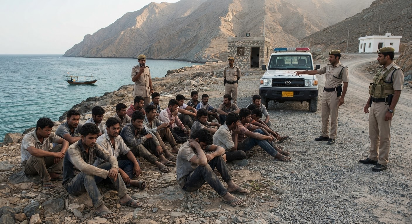 17 Asian Nationals Detained for Illegal Entry in Musandam