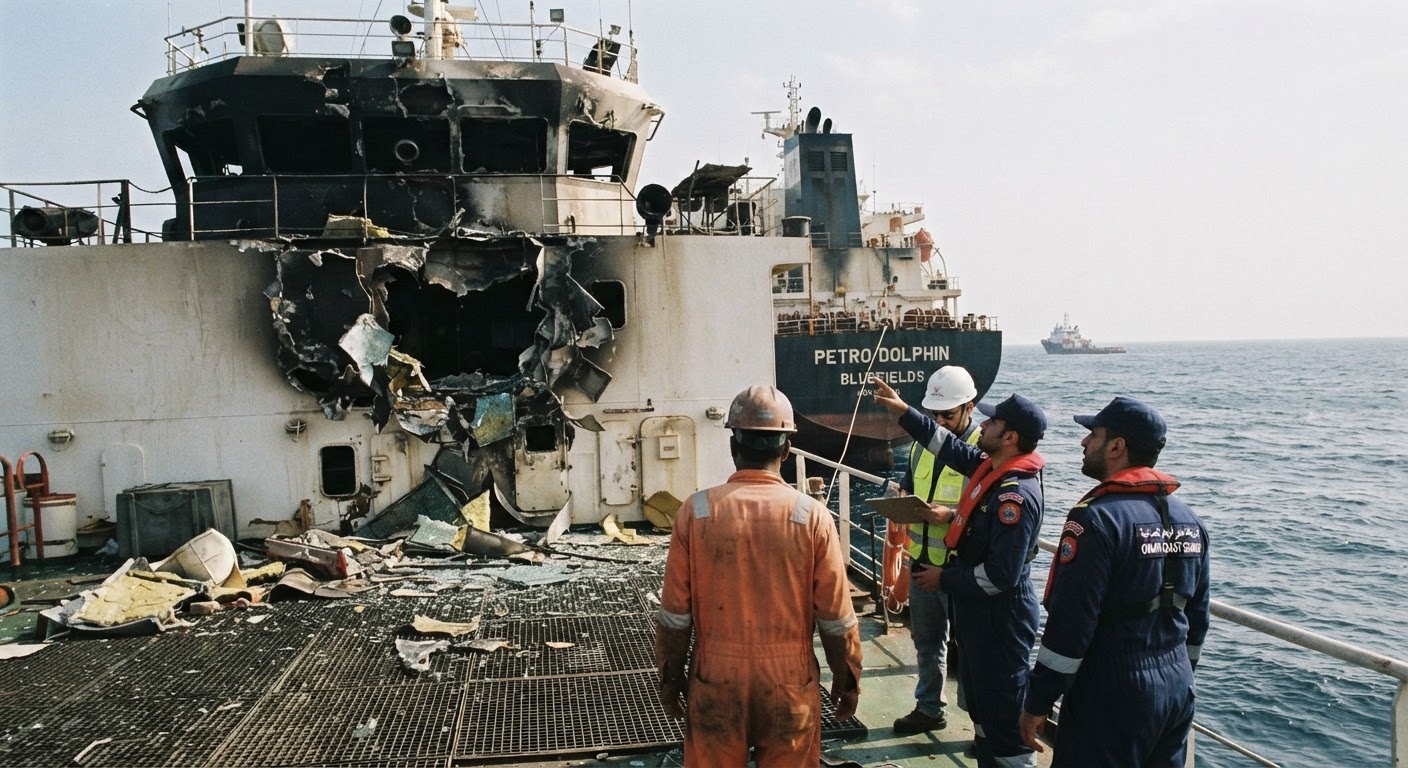 Two Indian Sailors Missing After Drone Strike Near Oman