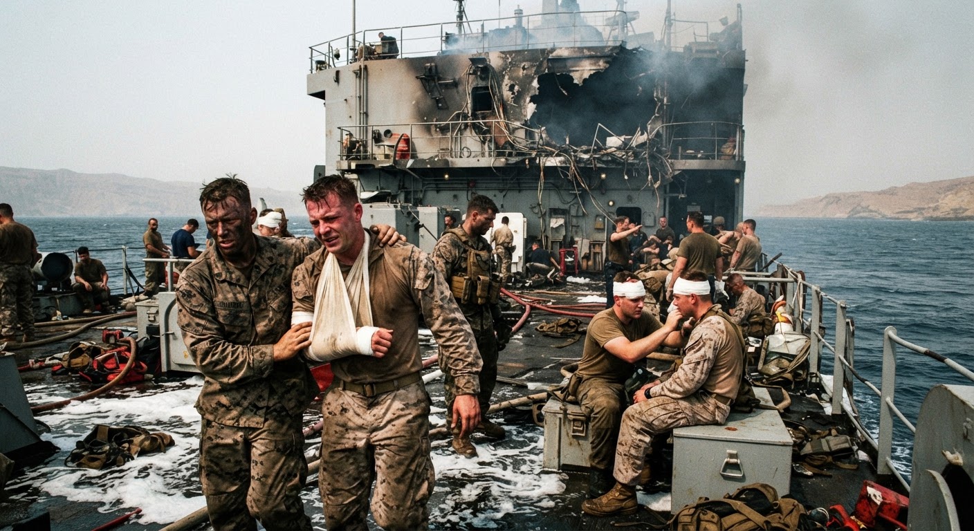 8 US Marines Wounded in Secret Iranian Missile Strike
