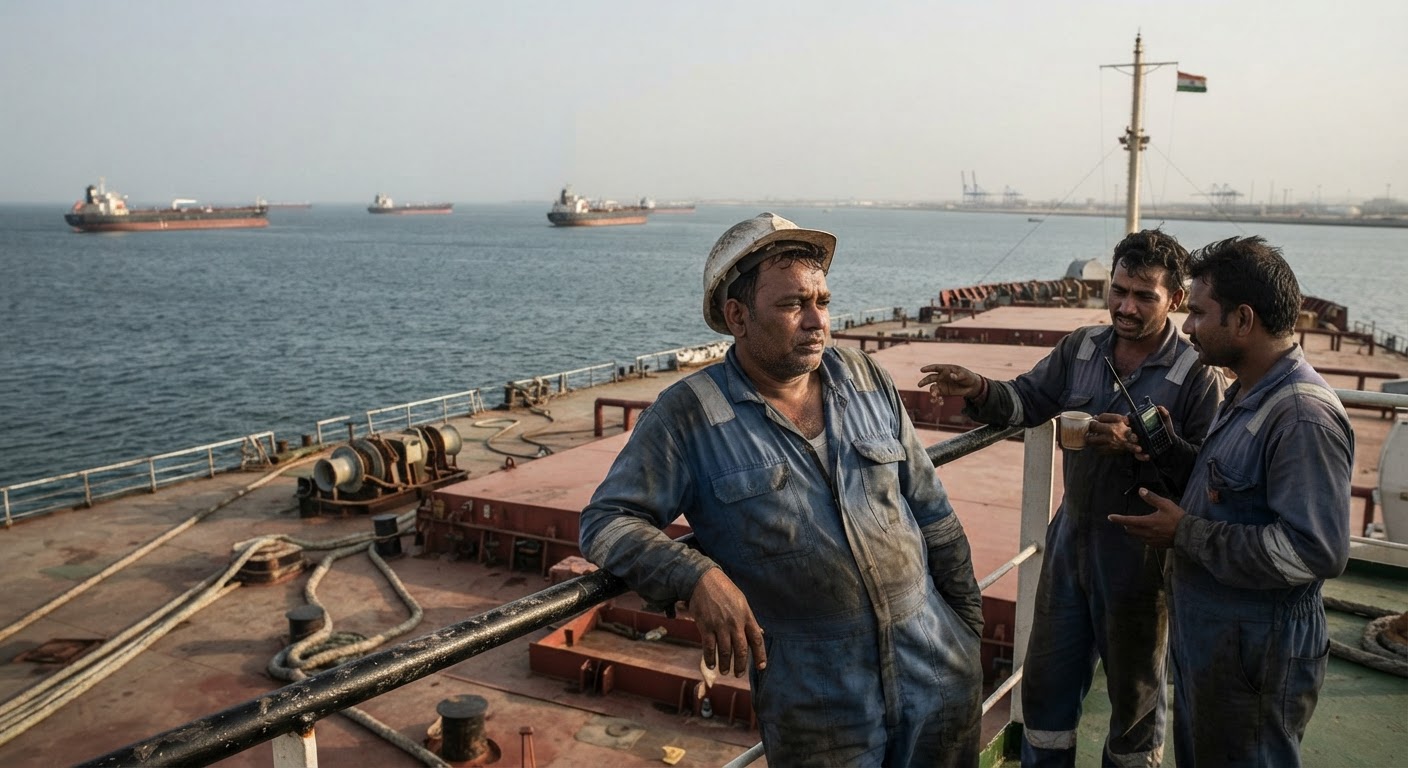 768 Indian Seafarers Stranded in Gulf After Fatal Ship Attack