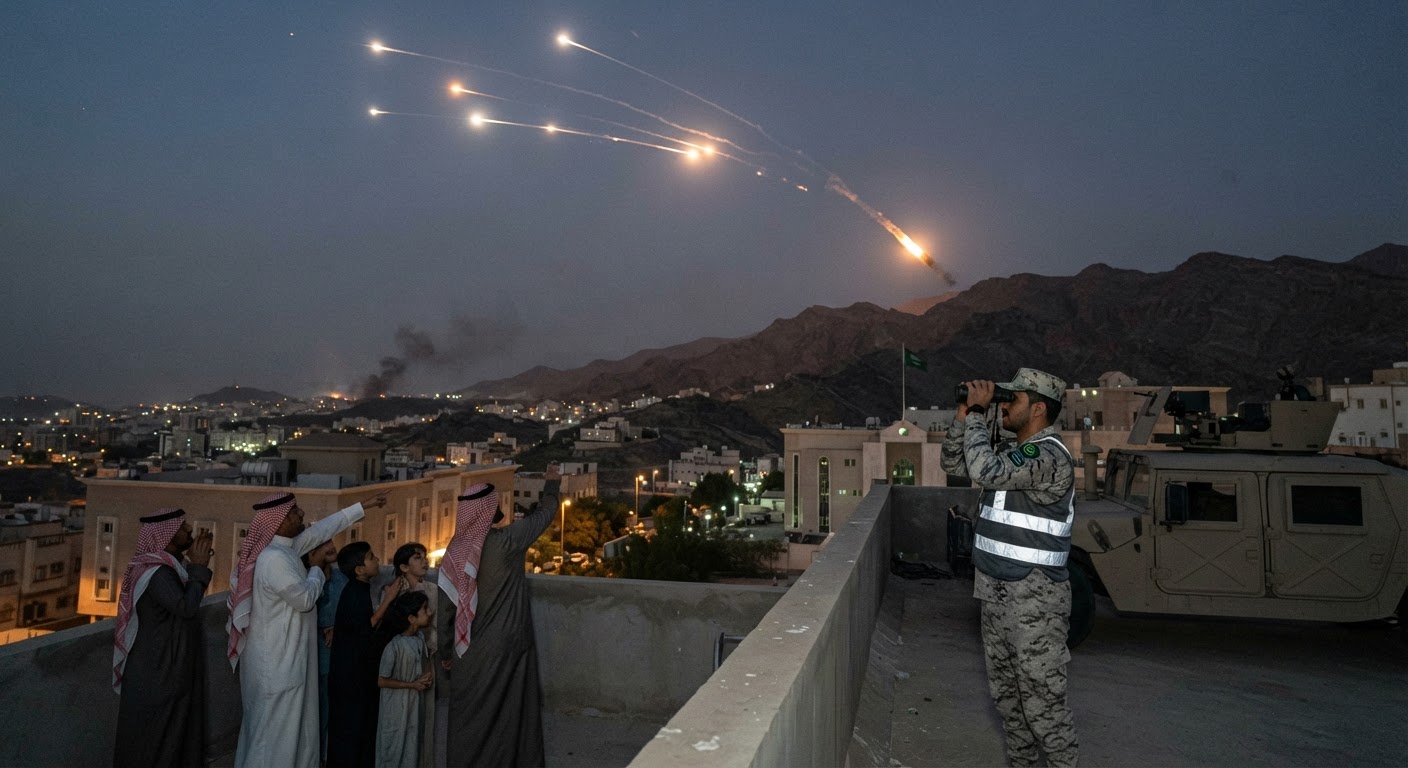 Saudi Air Defenses Smash Six Houthi Ballistic Missiles Over Taif and Yanbu