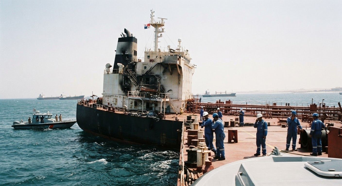 Drone Attack Hits Tanker Near Sharjah; 22 Indian Crew Safe