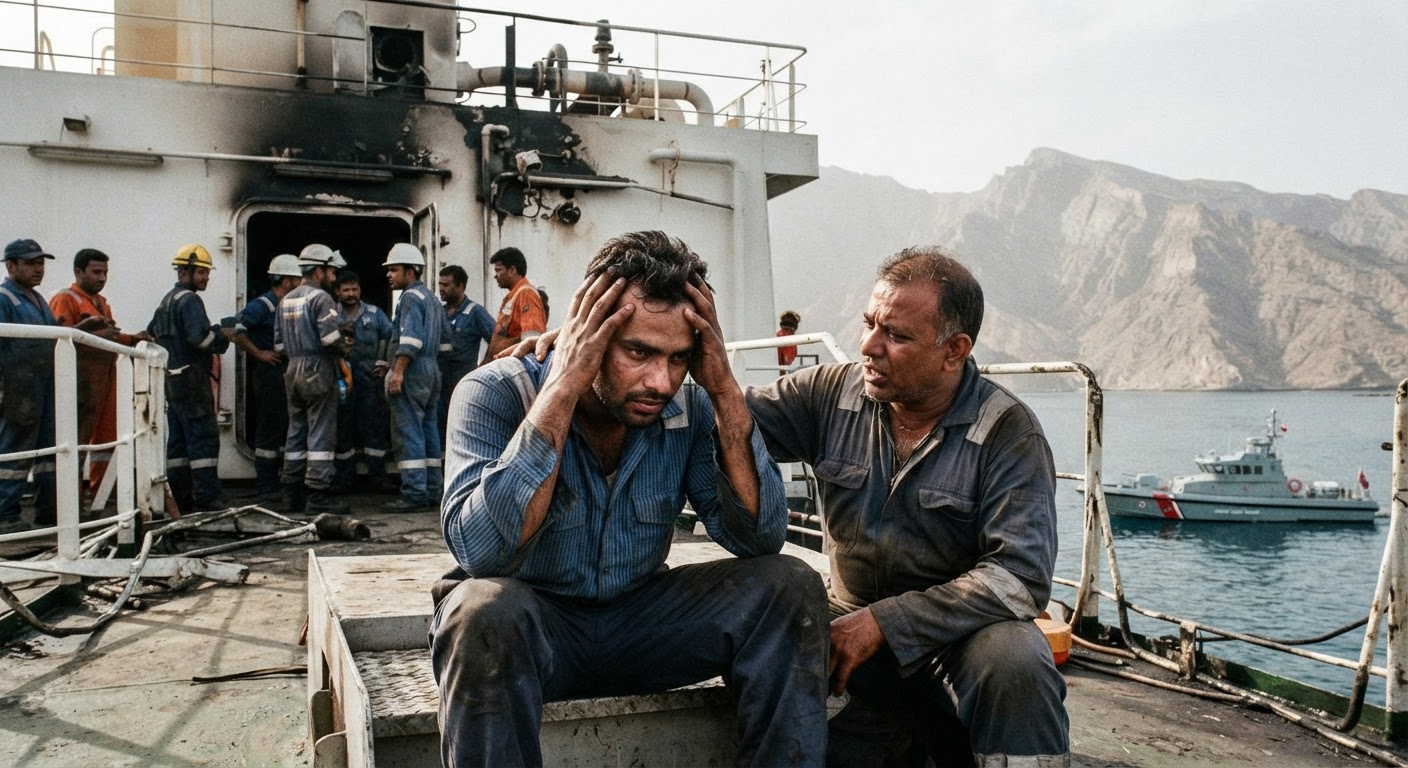 Hormuz Attacks: Two Tankers Hit, 153 Indian Seafarers Trapped in Escalating Conflict