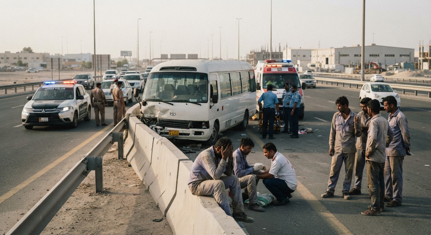 Tragic Minibus Accident in Umm Al Quwain Takes Life of Indian Supervisor