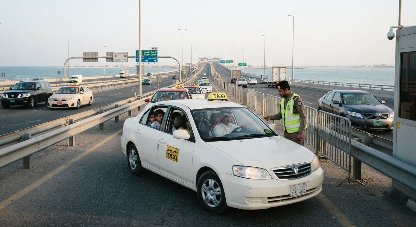Discover Friendly Taxi Rides Across King Fahd Causeway!