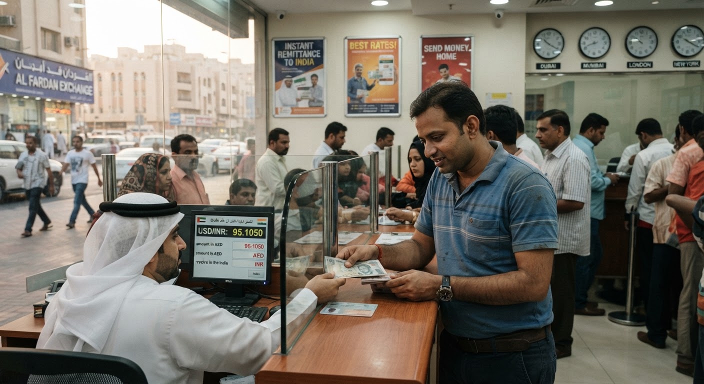 Indian Rupee Crosses 95 Against Dollar And Boosts UAE Remittances