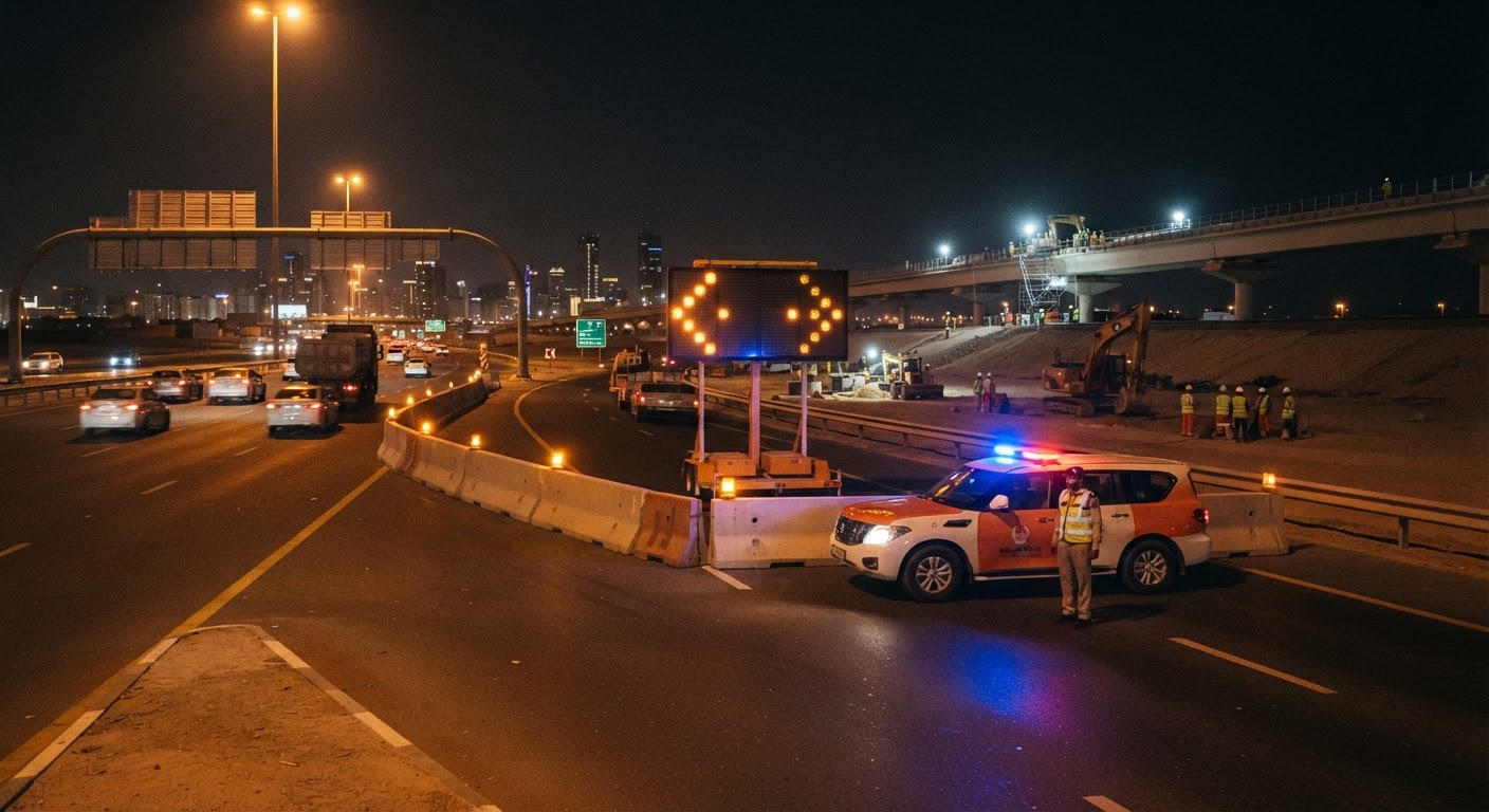 Emirates Road Partially Closed Overnight for Etihad Rail Work Until September 18
