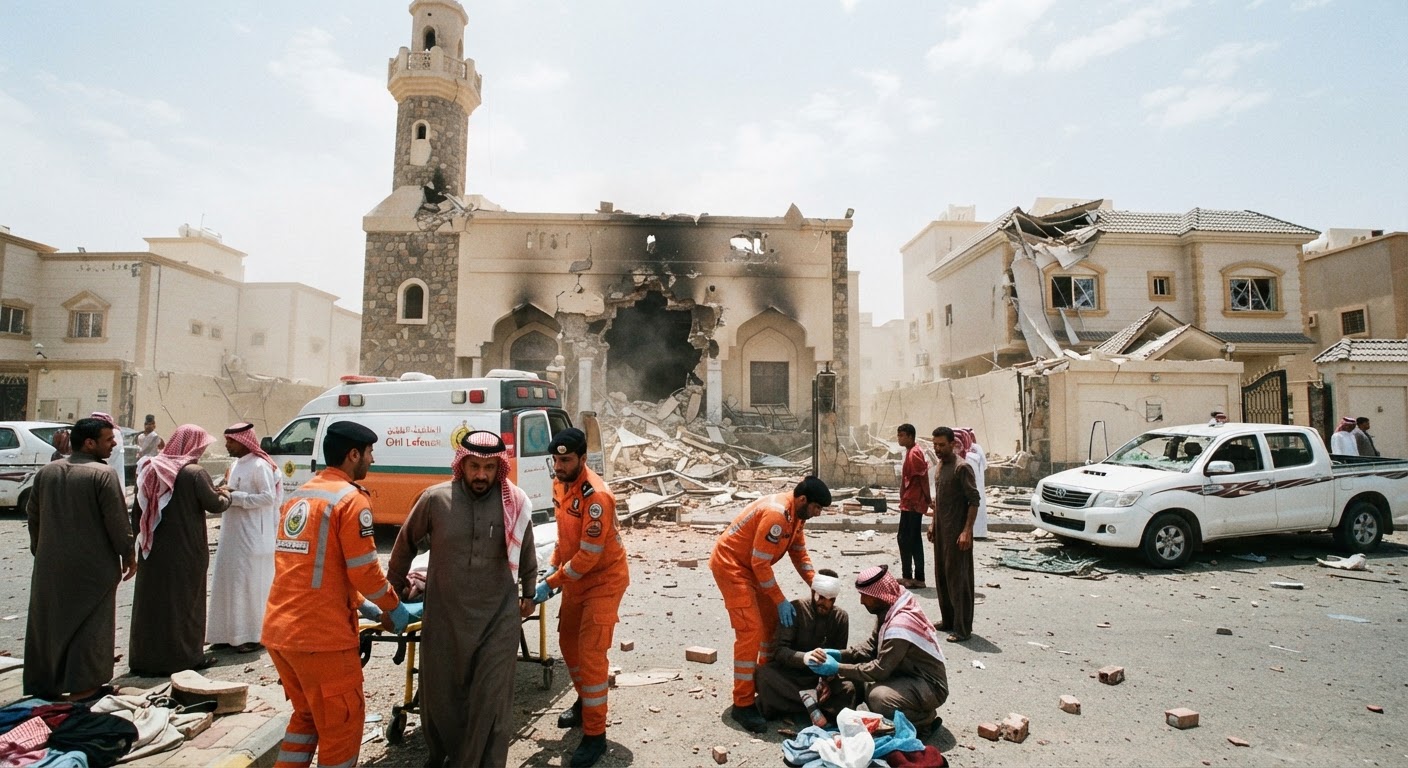 Houthi Rocket Hits Saudi Mosque and Vessel Struck in Strait of Hormuz